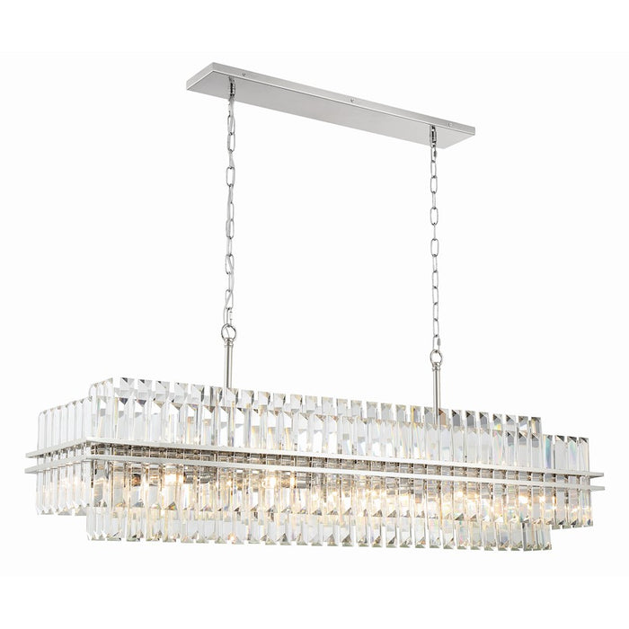 Crystorama Hayes 31 Light Chandelier, Polished Nickel