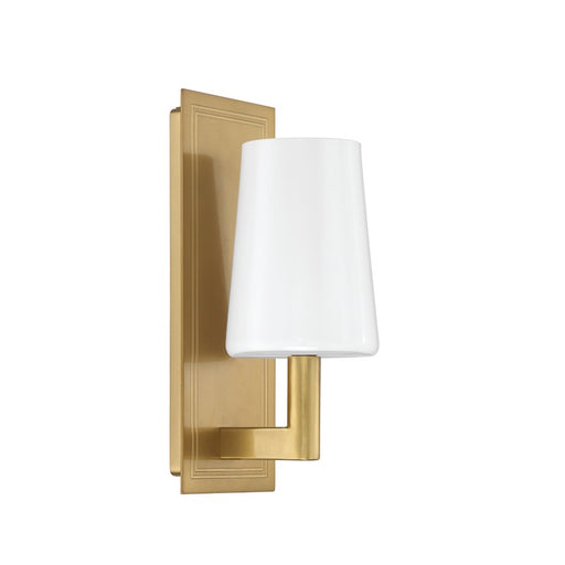 Crystorama Hogan 1 Light 4.5" Sconce, Aged Brass