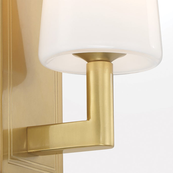 Crystorama Hogan 1 Light 4.5" Sconce, Aged Brass