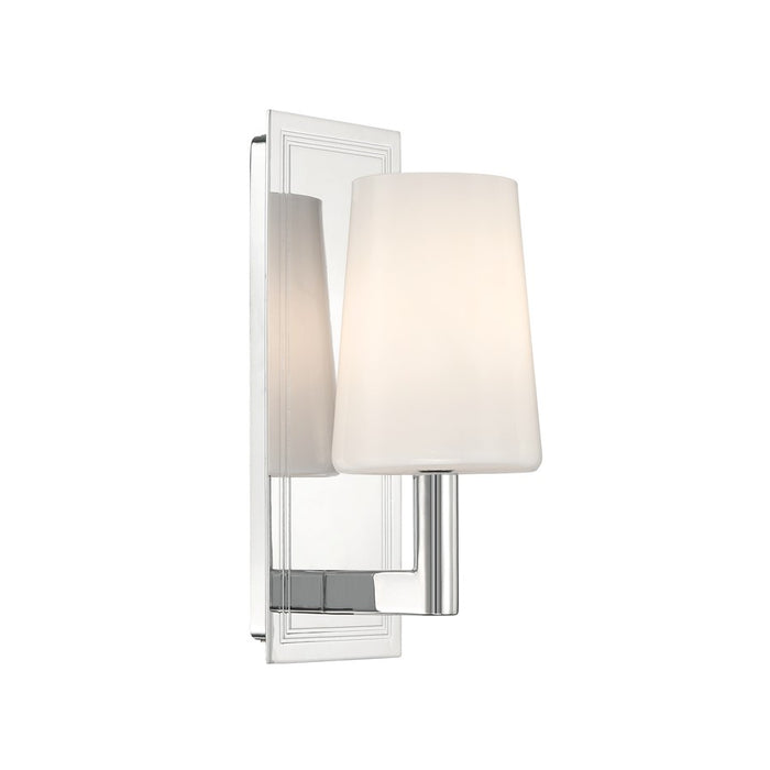 Crystorama Hogan 1 Light 4.5" Sconce, Polished Chrome