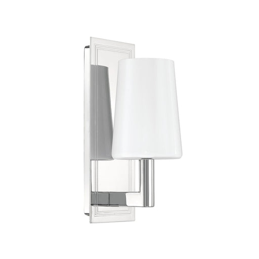 Crystorama Hogan 1 Light 4.5" Sconce, Polished Chrome