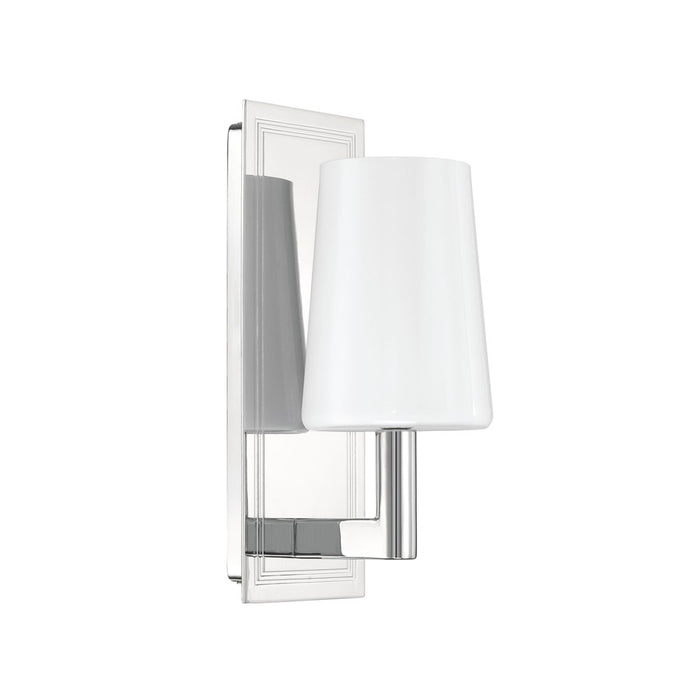Crystorama Hogan 1 Light 4.5" Sconce, Polished Chrome