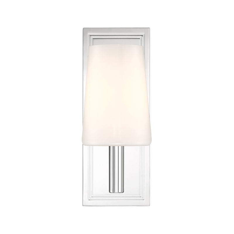 Crystorama Hogan 1 Light 4.5" Sconce, Polished Chrome
