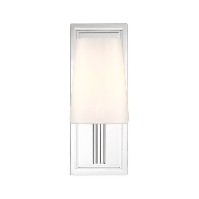 Crystorama Hogan 1 Light 4.5" Sconce, Polished Chrome