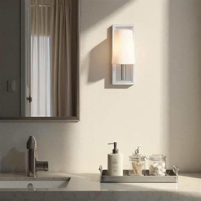 Crystorama Hogan 1 Light 4.5" Sconce, Polished Chrome