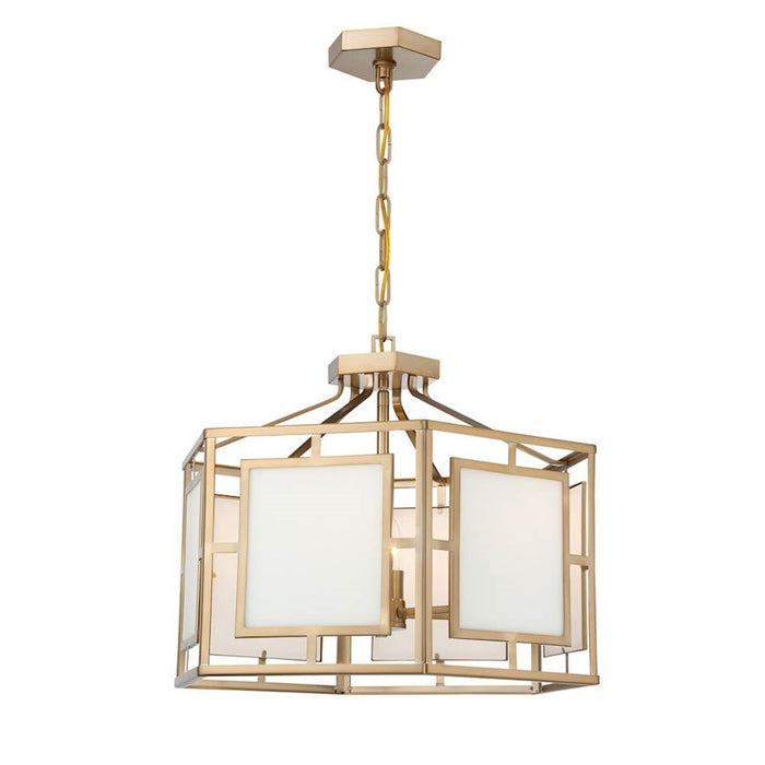 Crystorama Hillcrest 6 Light Chandelier, Vibrant Gold