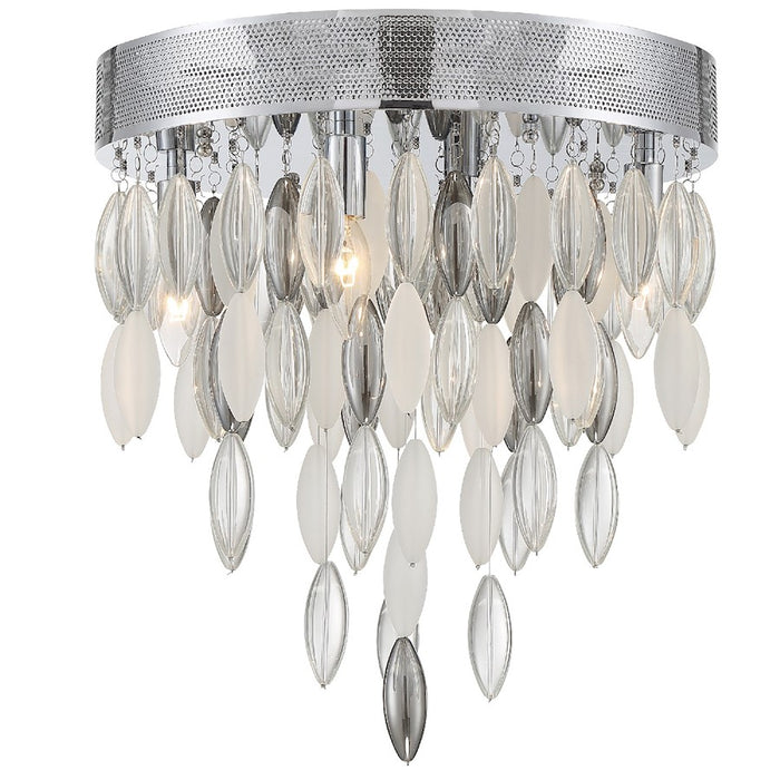 Crystorama Hudson 4 Light Ceiling Mount, Chrome