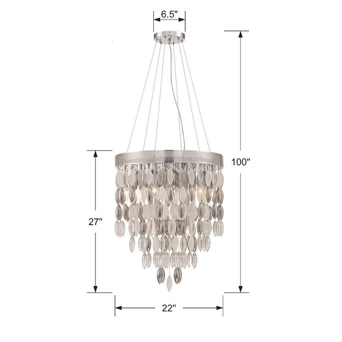 Crystorama Hudson Chandelier, Chrome