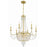 Crystorama Haywood 9 Light Chandelier, Aged Brass