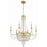 Crystorama Haywood 9 Light Chandelier, Aged Brass