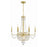 Crystorama Haywood 9 Light Chandelier, Aged Brass