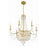 Crystorama Haywood 9 Light Chandelier, Aged Brass