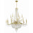 Crystorama Haywood 22 Light Chandelier, Aged Brass