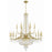 Crystorama Haywood 22 Light Chandelier, Aged Brass