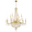 Crystorama Haywood 22 Light Chandelier, Aged Brass