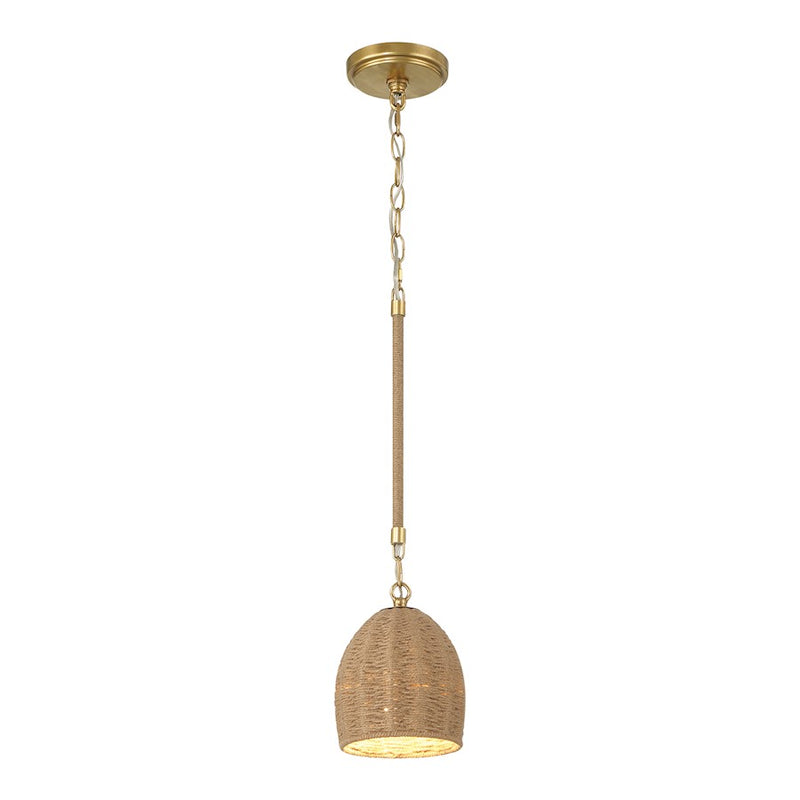 Crystorama Jace 1 Light Pendant, Soft Gold