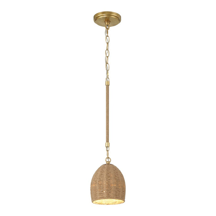 Crystorama Jace 1 Light Mini Pendant, Soft Gold - JAC-10502-SG