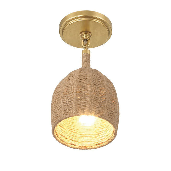 Crystorama Jace 1 Light Flush/Semi Flush, Soft Gold