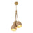 Crystorama Jace 3 Light Pendant, Soft Gold