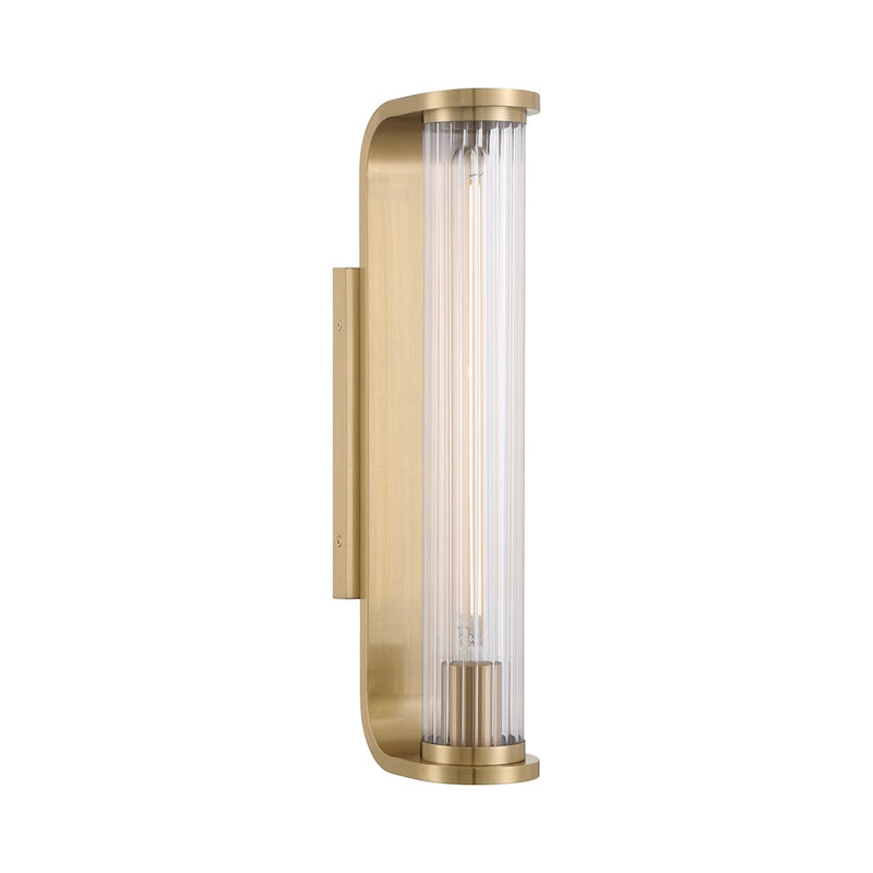Crystorama Jarvis 1 Light Sconce, Aged Brass/Clear