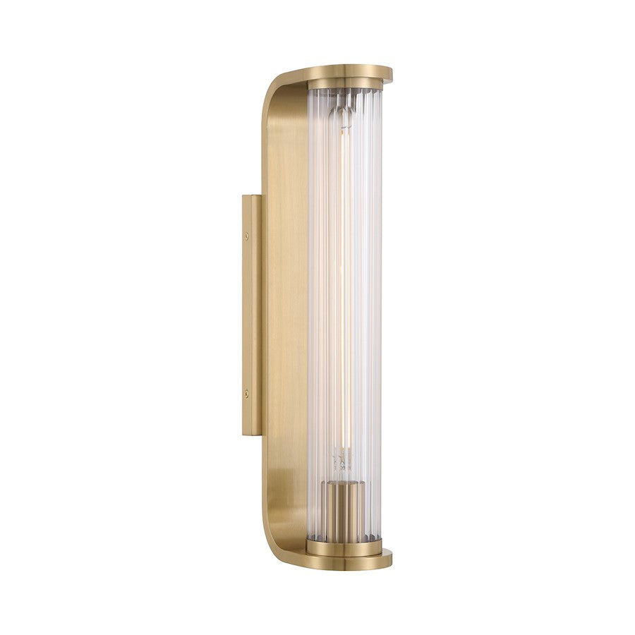Crystorama Jarvis 1 Light Sconce, Aged Brass/Clear - JAR-2301-AG