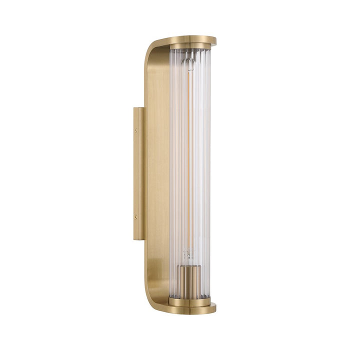 Crystorama Jarvis 1 Light Sconce, Aged Brass/Clear