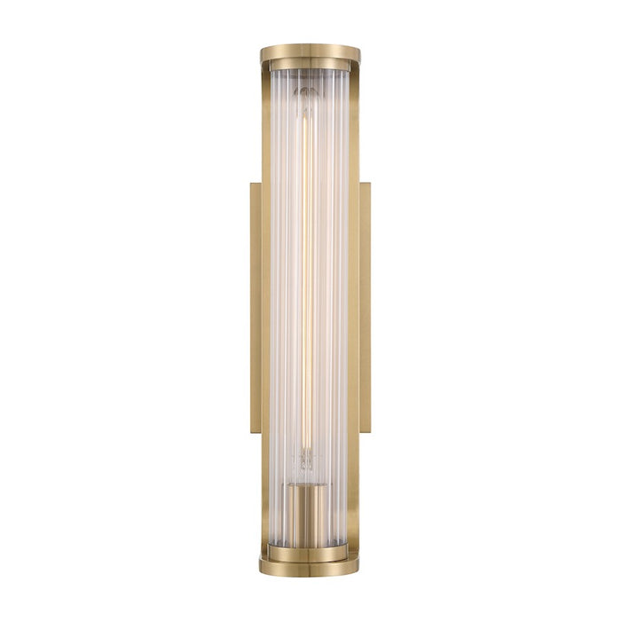 Crystorama Jarvis 1 Light Sconce, Aged Brass/Clear