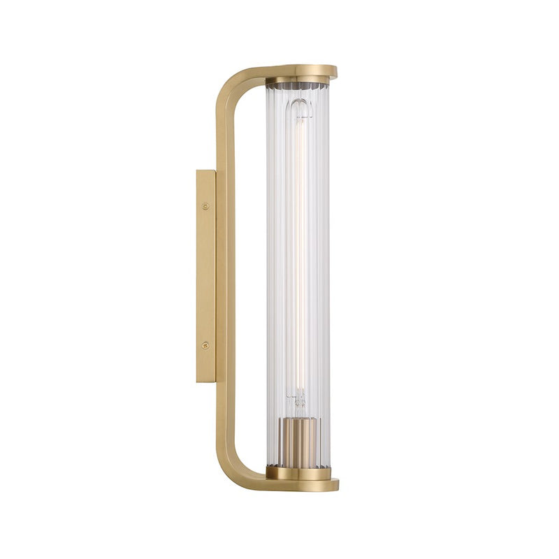 Crystorama Jarvis 1 Light Sconce, Aged Brass/Clear