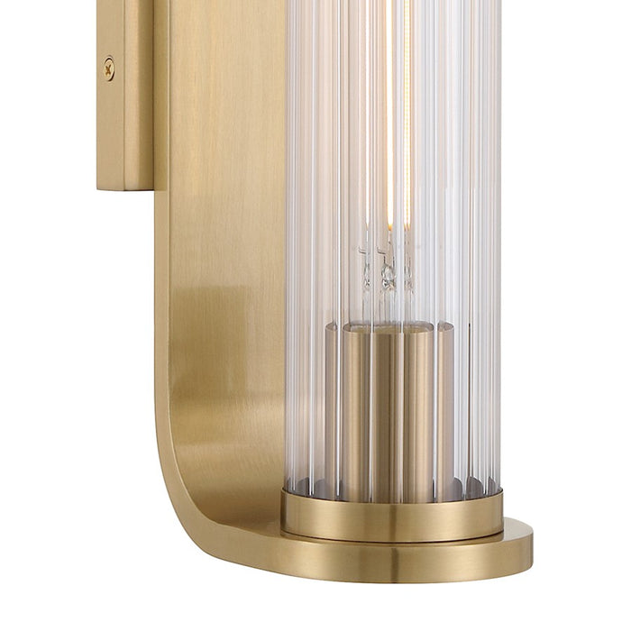 Crystorama Jarvis 1 Light Sconce, Aged Brass/Clear