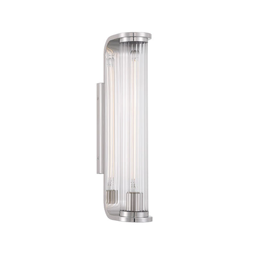 Crystorama Jarvis 1 Light Sconce, Polished Nickel/Clear - JAR-2301-PN