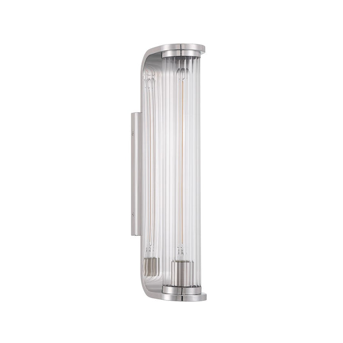 Crystorama Jarvis 1 Light Sconce, Polished Nickel/Clear