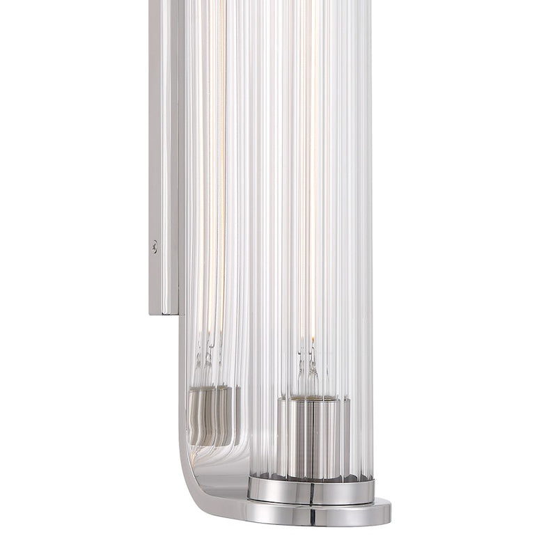Crystorama Jarvis 1 Light Sconce, Polished Nickel/Clear