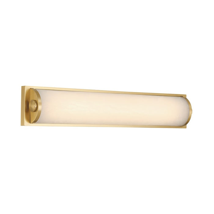 Crystorama Jarvis 1 Light 24.5" Sconce, Aged Brass/White