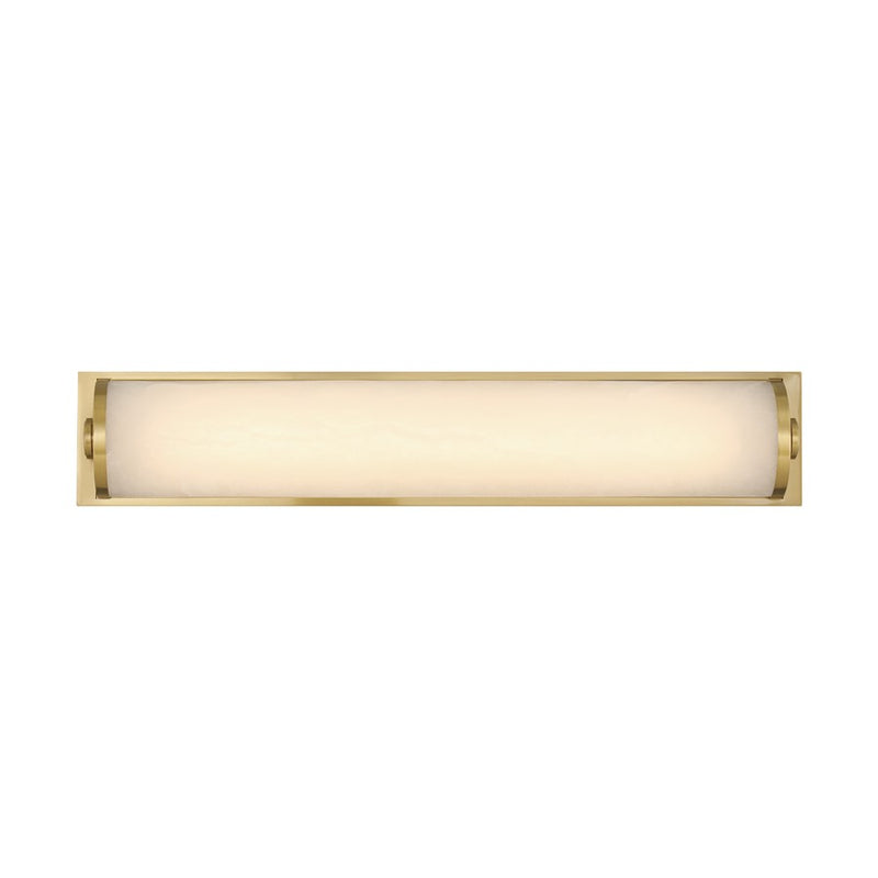 Crystorama Jarvis 1 Light 24.5" Sconce, Aged Brass/White