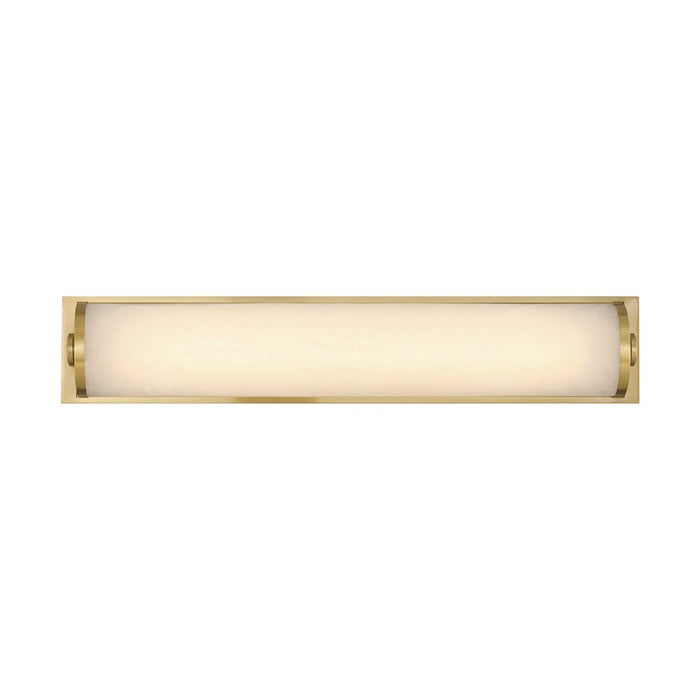 Crystorama Jarvis 1 Light 24.5" Sconce, Aged Brass/White