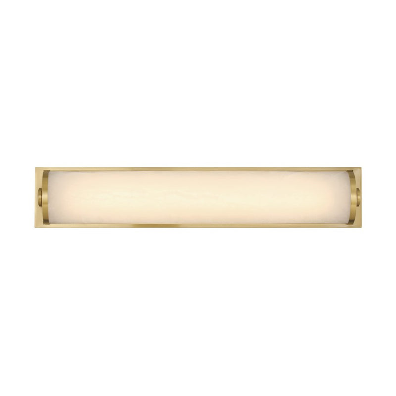 Crystorama Jarvis 1 Light 24.5" Sconce, Aged Brass/White