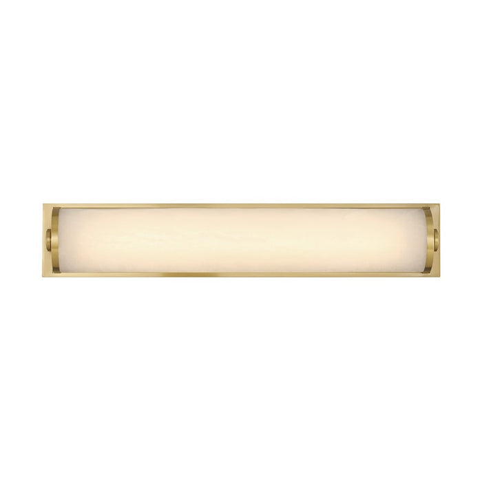 Crystorama Jarvis 1 Light 24.5" Sconce, Aged Brass/White