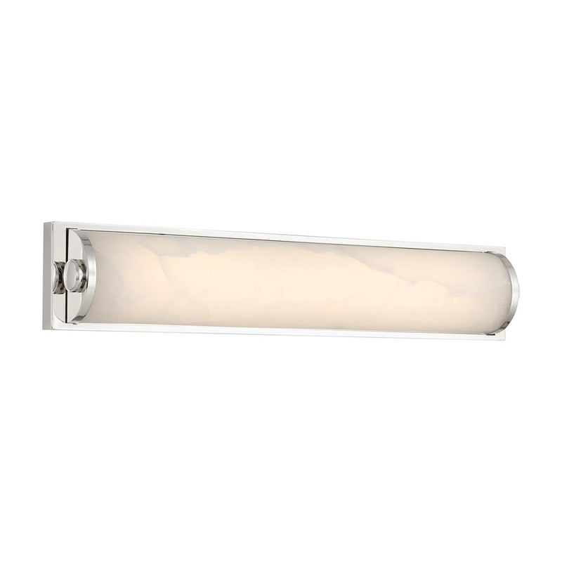 Crystorama Jarvis 1 Light 24.5" Sconce, Polished Nickel/White