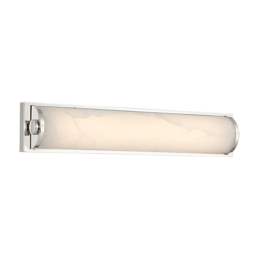 Crystorama Jarvis 1 Light 24.5" Sconce, Polished Nickel/White - JAR-2311-PN