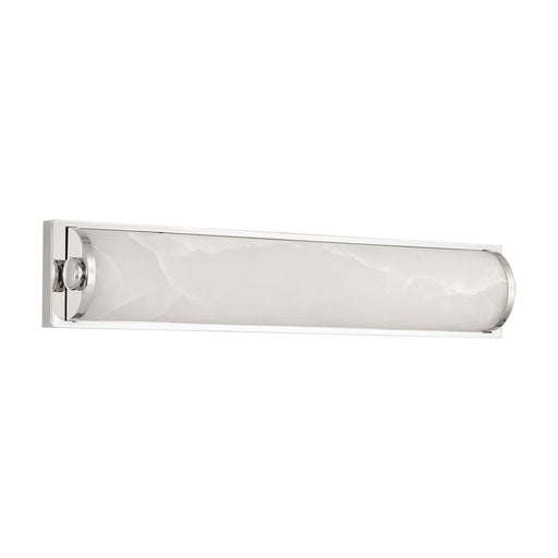 Crystorama Jarvis 1 Light 24.5" Sconce, Polished Nickel/White