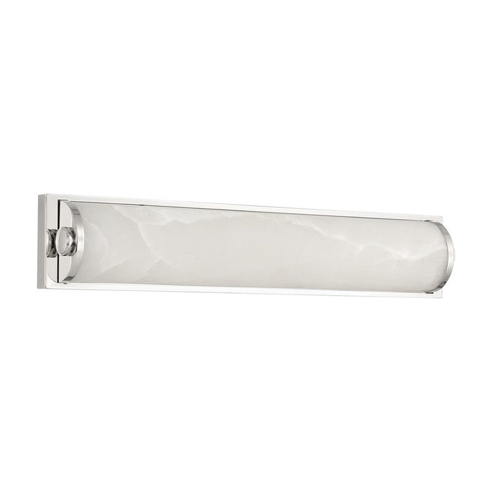 Crystorama Jarvis 1 Light 24.5" Sconce, Polished Nickel/White
