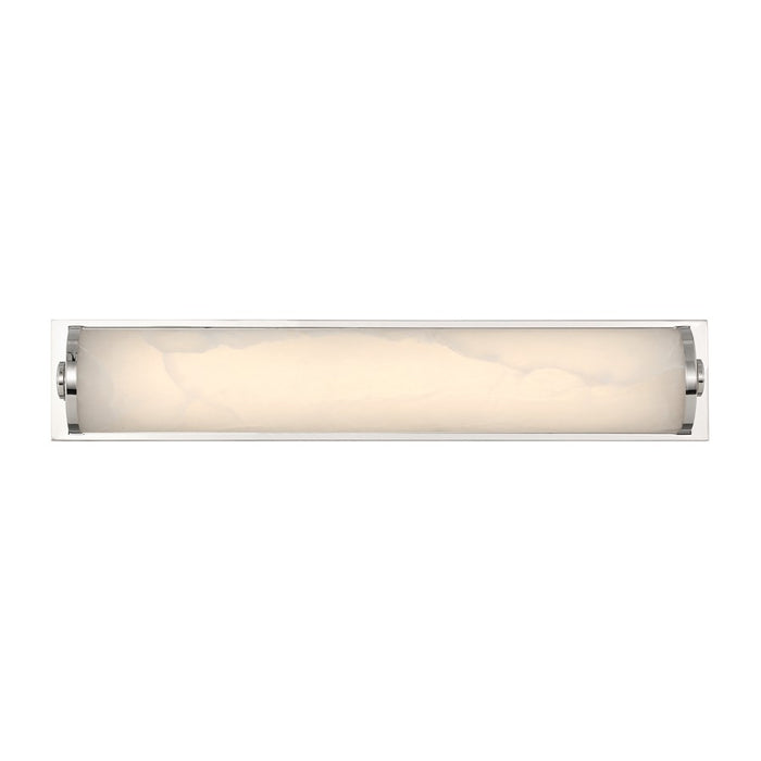 Crystorama Jarvis 1 Light 24.5" Sconce, Polished Nickel/White