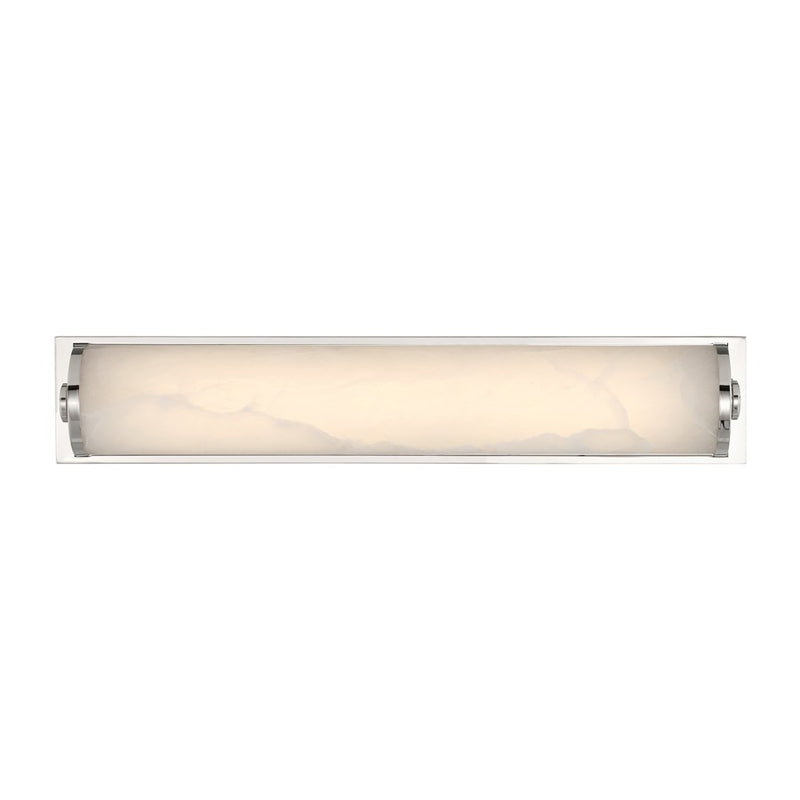 Crystorama Jarvis 1 Light 24.5" Sconce, Polished Nickel/White