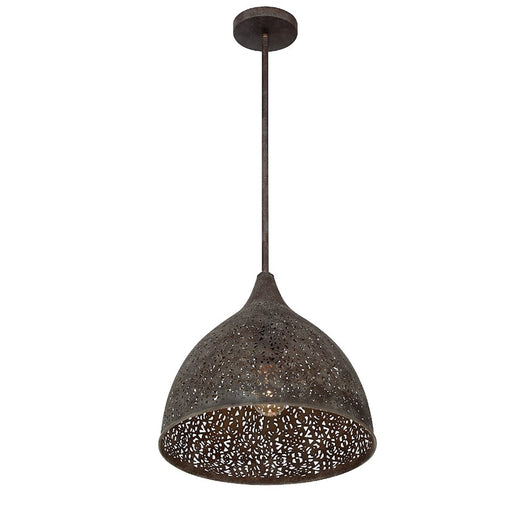 Crystorama Jasmine 1 Light Pendant, Forged Bronze
