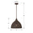 Crystorama Jasmine 1 Light Pendant, Forged Bronze