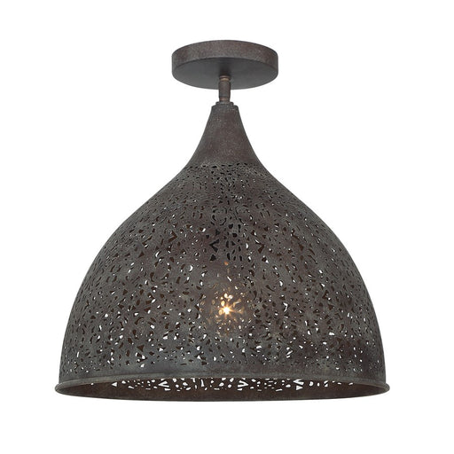 Crystorama Jasmine 1Lt 14" Semi Flush Mount, Bronze - JAS-A5010-FB-CEILING