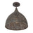 Crystorama Jasmine 1Lt 14" Semi Flush Mount, Bronze