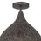 Crystorama Jasmine 1Lt 14" Semi Flush Mount, Bronze