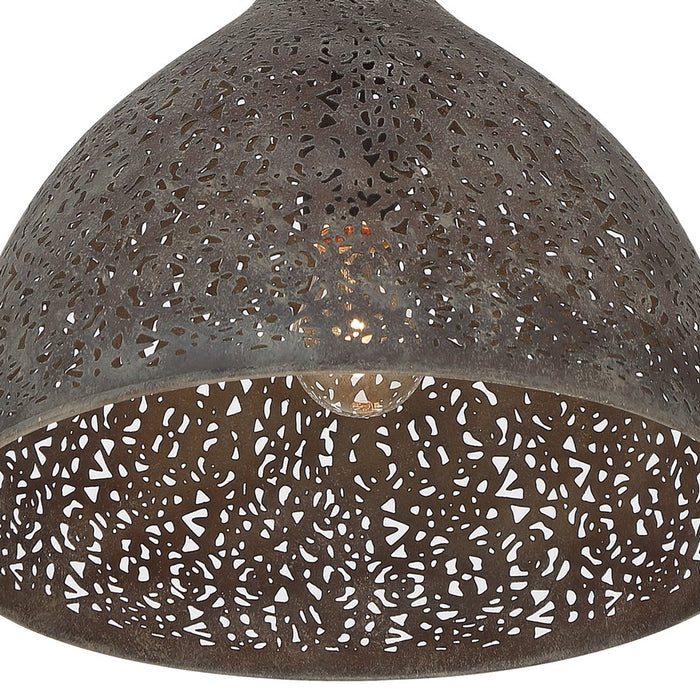 Crystorama Jasmine 1Lt 14" Semi Flush Mount, Bronze