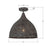 Crystorama Jasmine 1Lt 14" Semi Flush Mount, Bronze